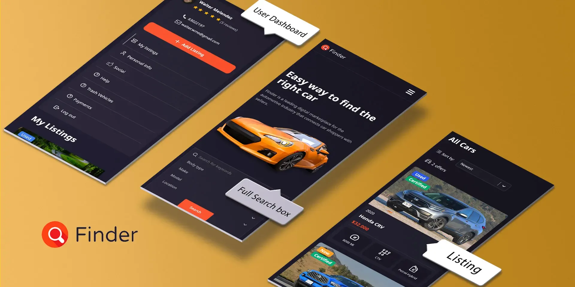 Sitio web de Car Finder