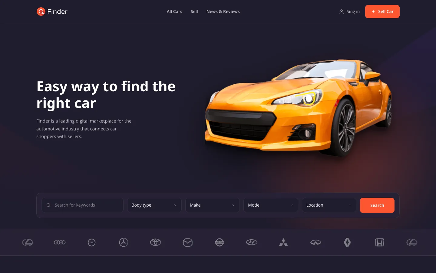 Demo de portales de autos desarrollada por Webfee