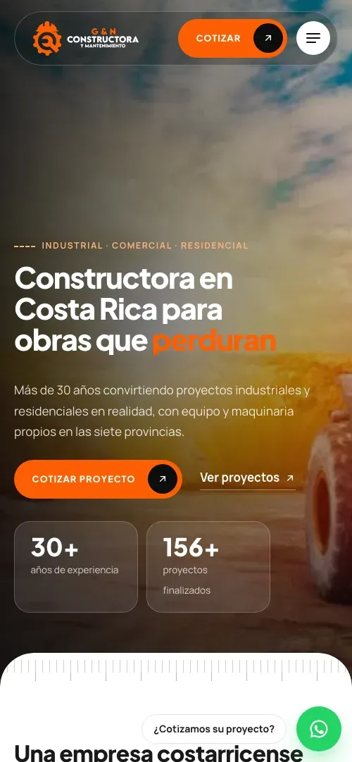 Constructora GyN – vista en dispositivos