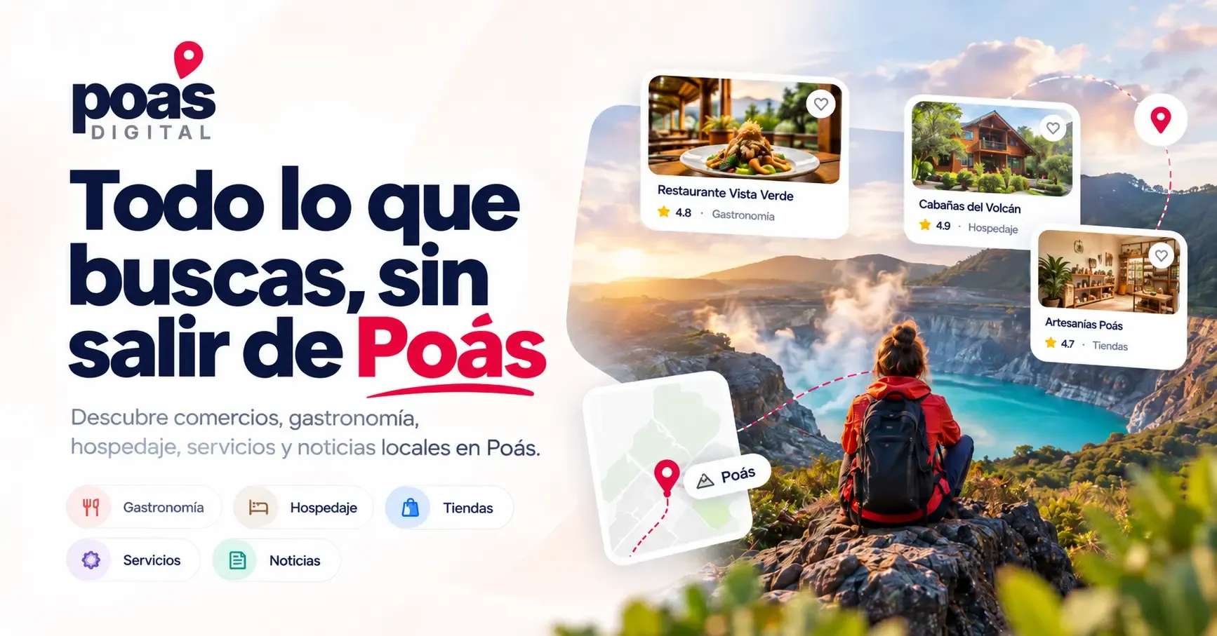 Portada del proyecto de directorio comercial Poás Digital