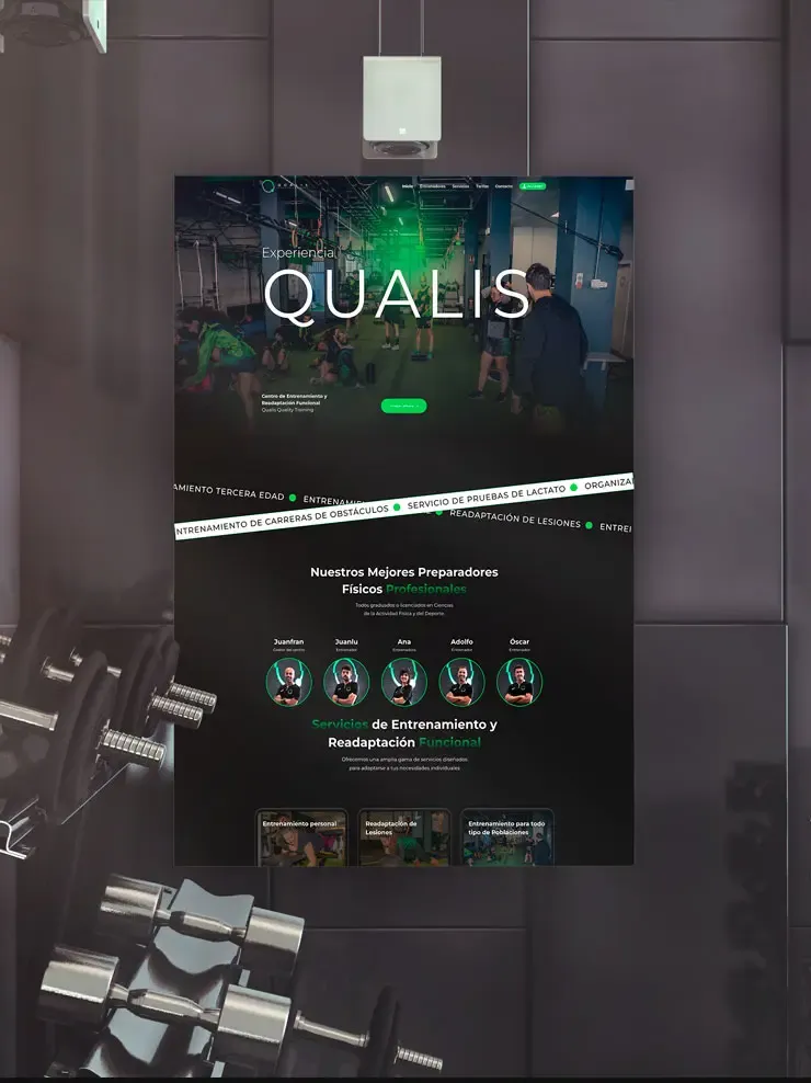 Qualis Training – vista en dispositivos