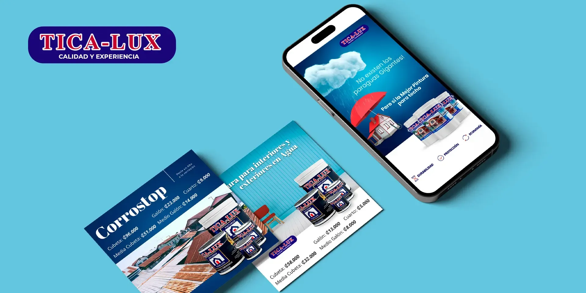 Sitio web de Tica Lux