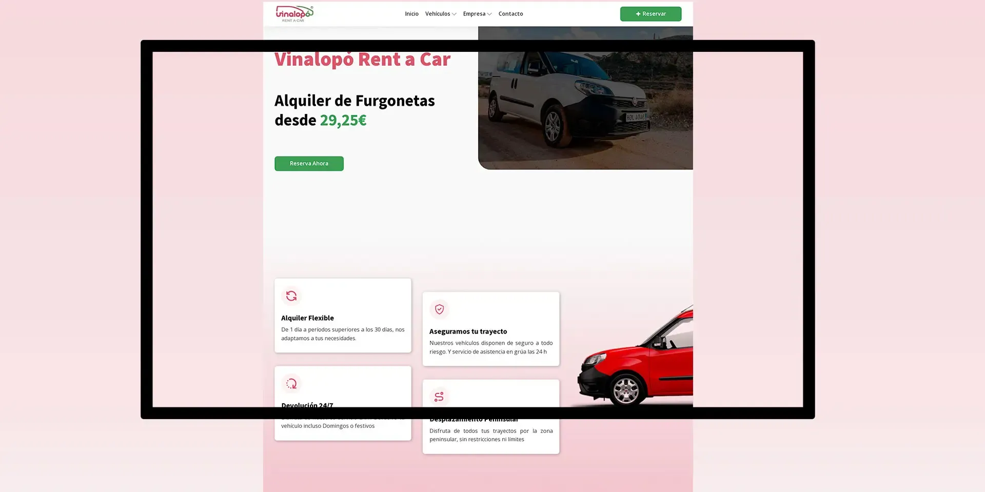 Sitio web de Vinalopo Rent